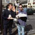 Tim and Trevor eat chips in Keswick