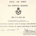 Grandad's sea survival training certificate, 1964