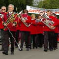 The Gislingham Silver Band provide marching music