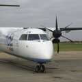 Nosher's Dash 8/Q400 waits on the tarmac at Norwich 'Inernational' Airport