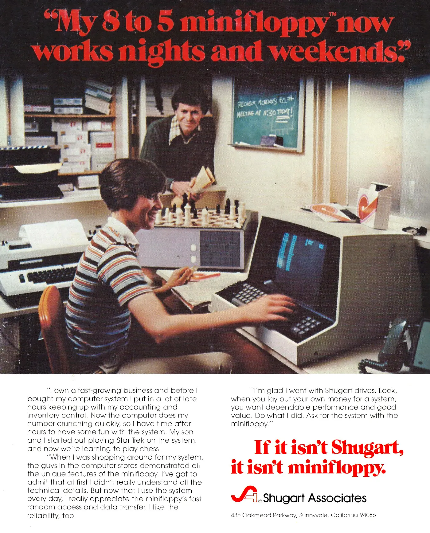 Shugart Advert: If it isn't Shugart, it isn't Minifloppy, from Byte - The Small Systems Journal, December 1978