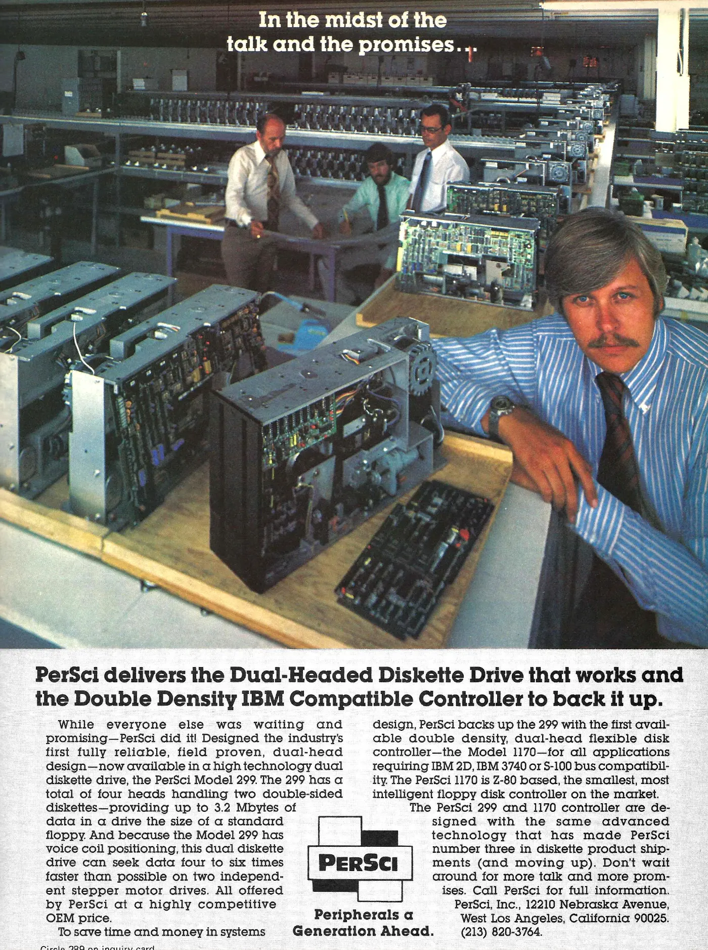 PerSci Advert: PerSci delivers the Dual-Headed Diskette Drive, from Byte - The Small Systems Journal, December 1978