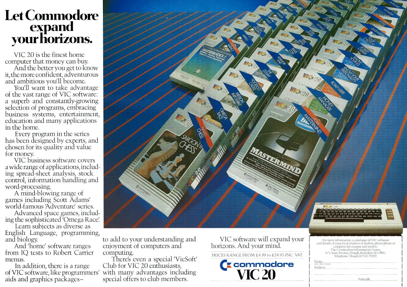 Commodore Advert: Commodore VIC-20 - Let Commodore expand your horizons, from Commodore Computing International, June 1983