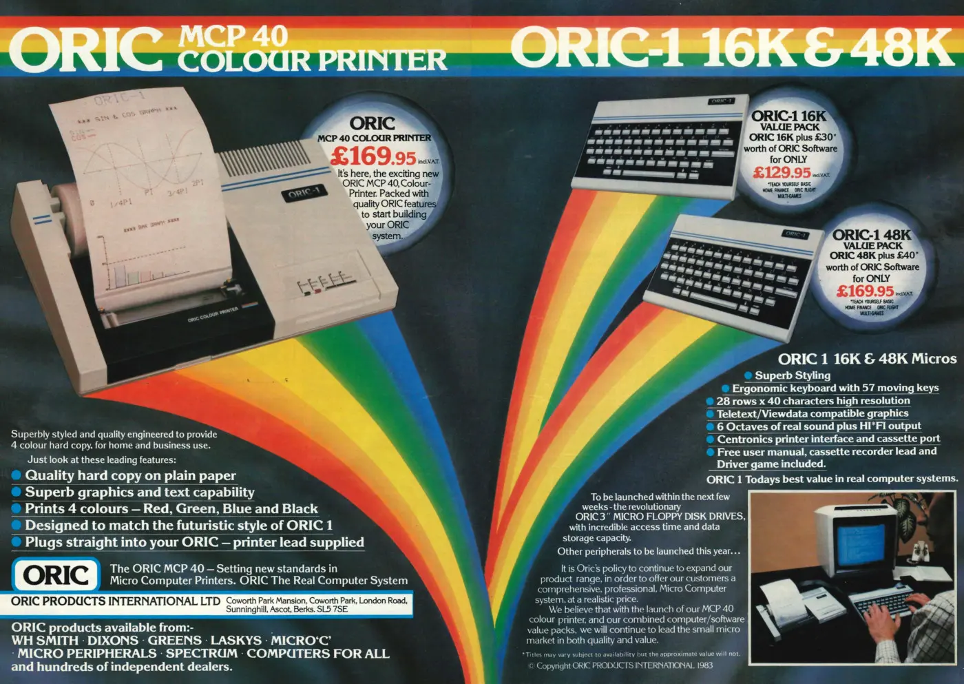 Oric Advert: Oric-1 16K and 48K Micros, from Personal Computer News, 18th August 1983