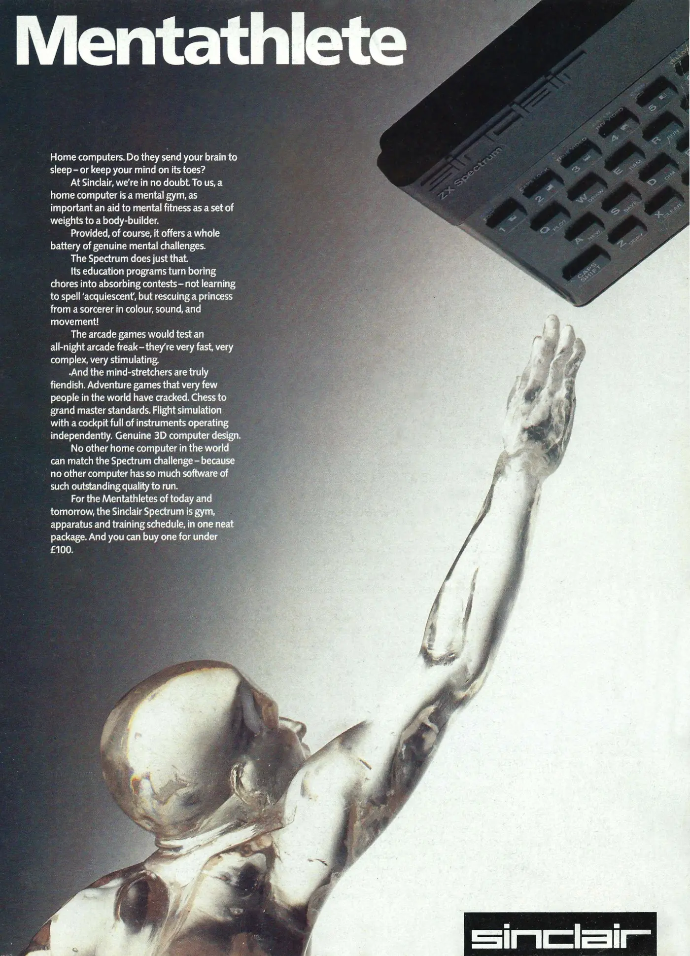 Sinclair Advert: Mentathlete - the Sinclair ZX Spectrum, from The Home Computer Course, 1984