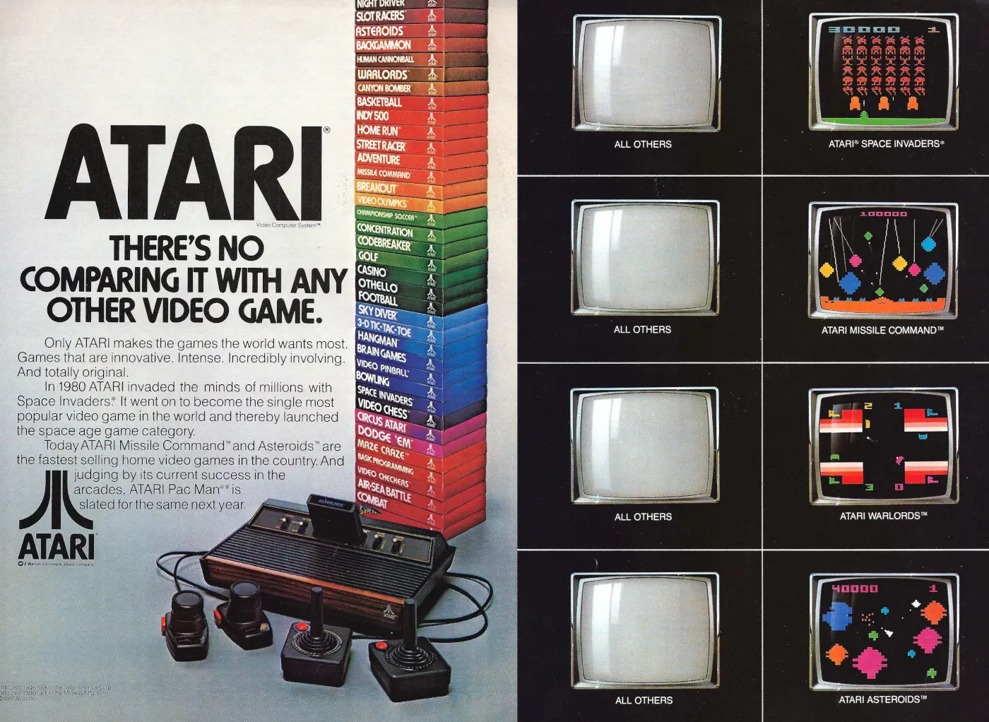 Atari Advert: <b>Atari: There's No Comparing It With Any Other Video Game</b>, from Omni, 10th February 1981