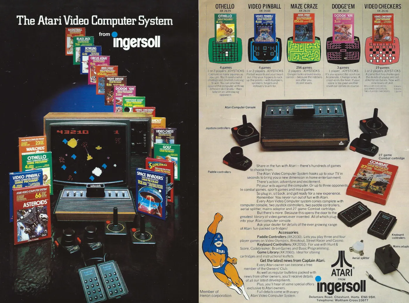 Atari Advert: The Atari Video Computer System from Ingersoll, from Sales Brochure, June 1982