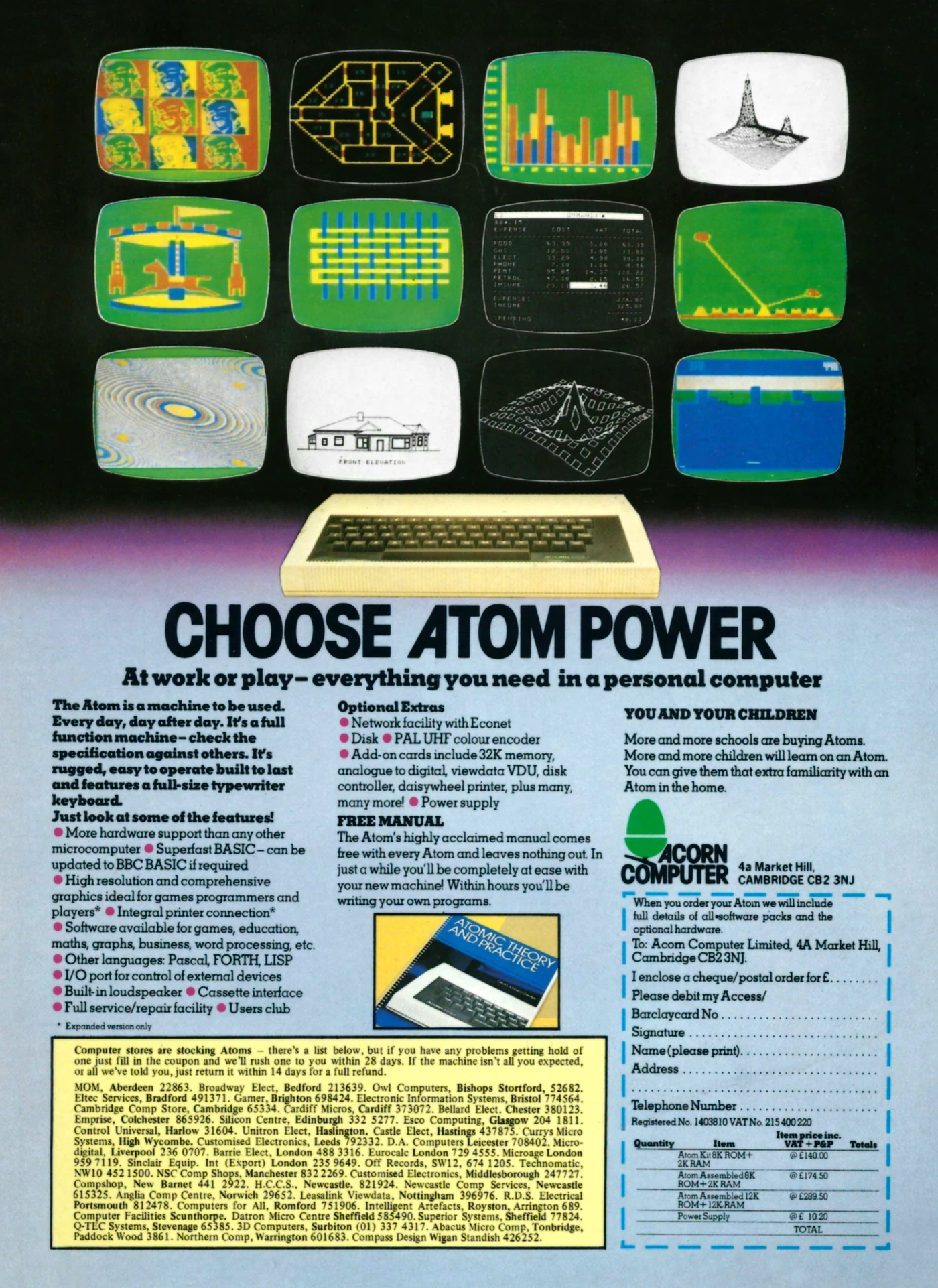 Acorn Advert: Choose Atom Power, from Your Computer, November 1981