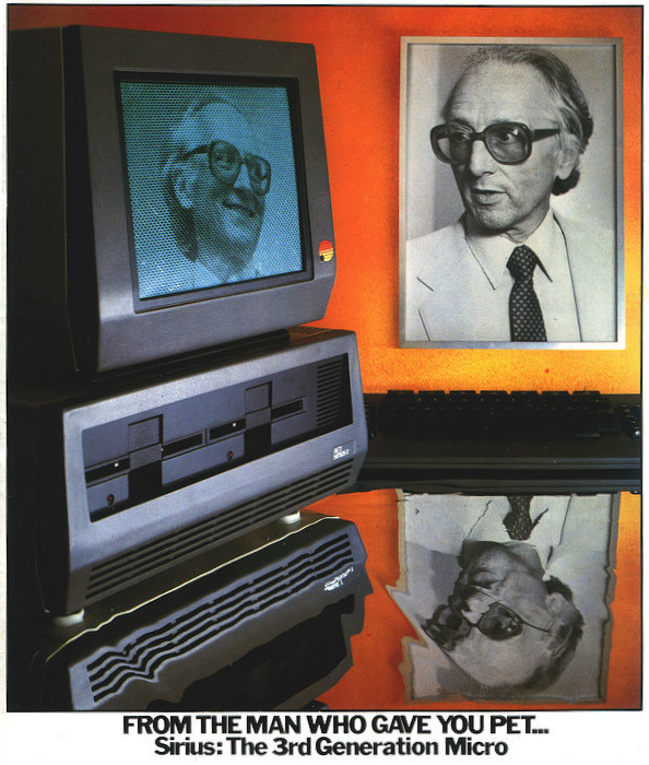 Chuck Peddle, and his Sirius 1, on the cover of Personal Computer World, February 1982