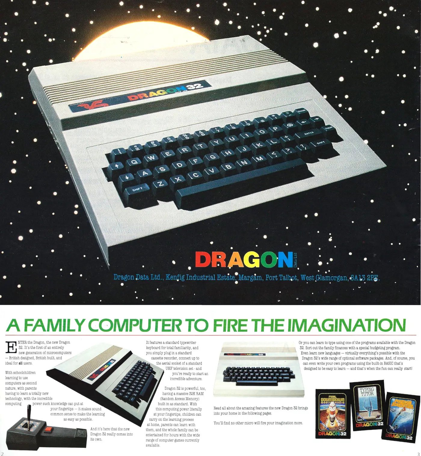 Dragon Data Advert: Dragon: Fire Your Imagination, from Sales Booklet, September 1982