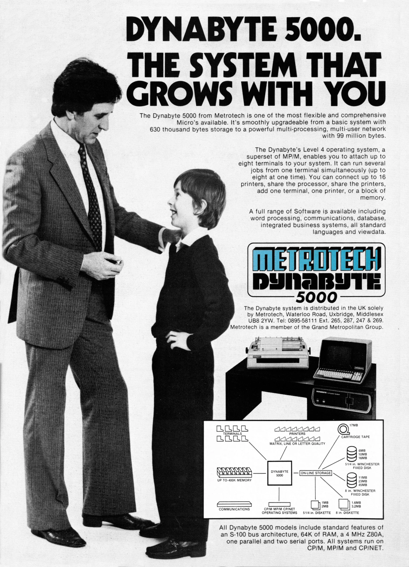 Dynabyte Advert: Dynabyte 5000. The system that grows with you, from Practical Computing, May 1982
