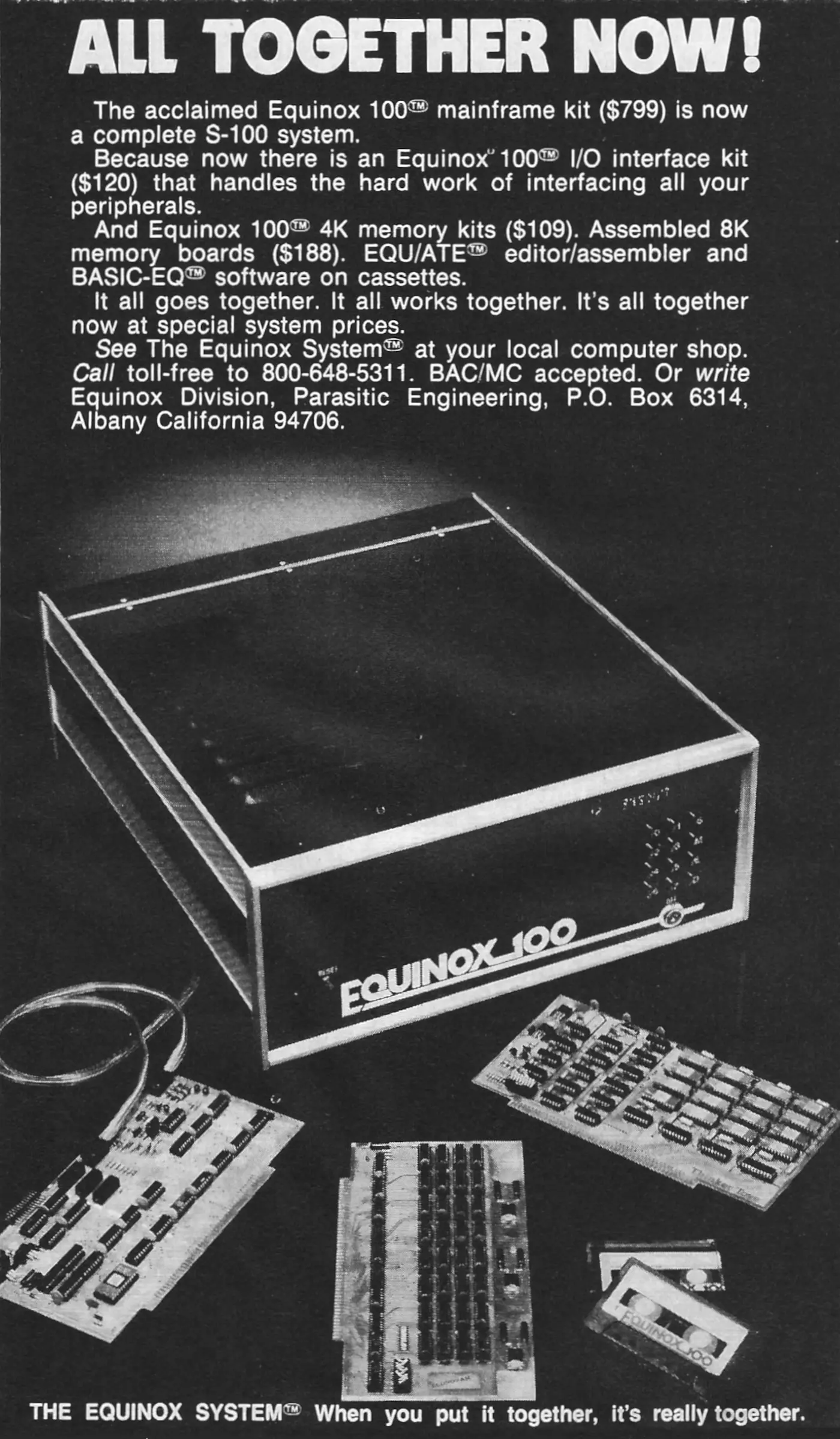 Equinox/Parasitic Advert: Equinox: All Together Now!, from Byte - The Small Systems Journal, October 1977