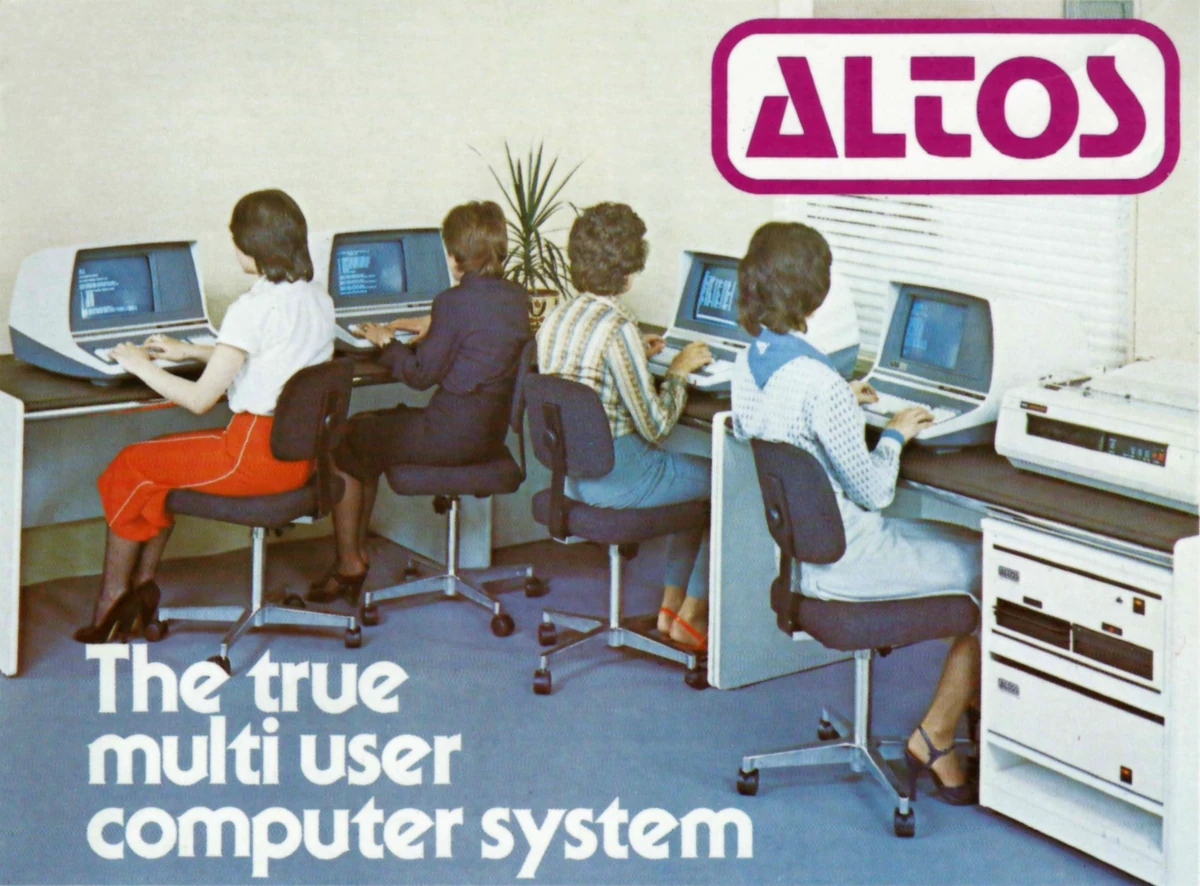 Part of a similar advert for the ACS 8000, also from Logitek, showing the machine in use in an office environment with four terminals attached. By this time - a year later - the 8000 also came with communications, scientific and custom graphics software. From Practical Computing, March 1981 Part of a similar advert for the ACS 8000, also from Logitek, showing the machine in use in an office environment with four terminals attached. By this time - a year later - the 8000 also came with communications, scientific and custom graphics software. From Practical Computing, March 1981