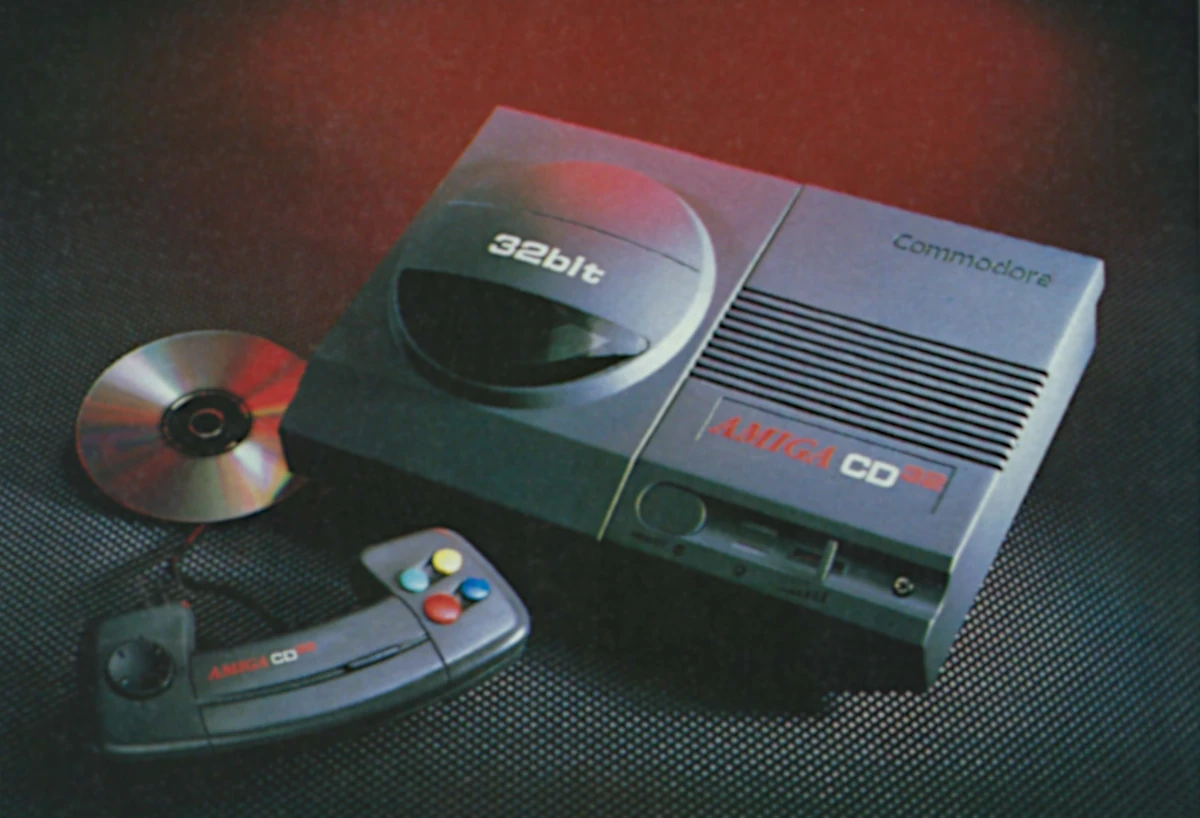 A publicity shot of Commodore's CD32 as seen in November 1993's Personal Computer World