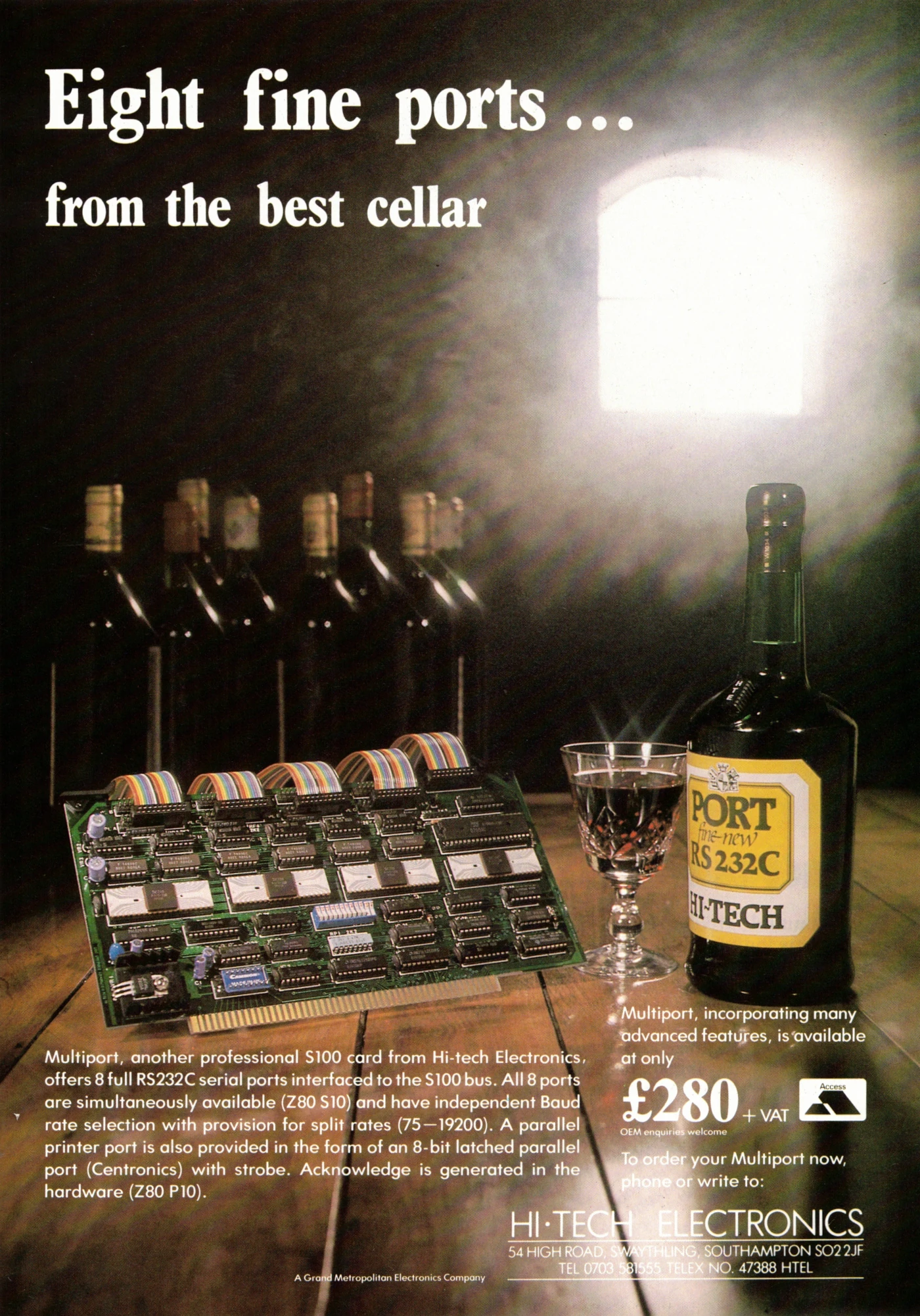 Another boozer-related advert, this time from Hi-Tech Electronics, featuring its 