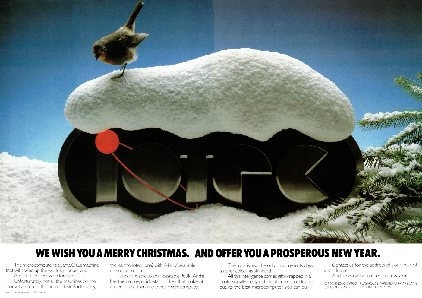 IO Technology PLC, or Iotec's, Christmas advert, featuring the slightly odd 