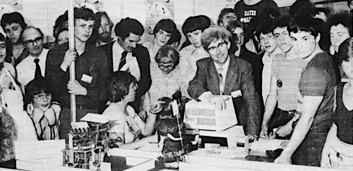 The second UK Micromouse contest, weld at Wembley in 1981. From Practical Computing, October 1981
