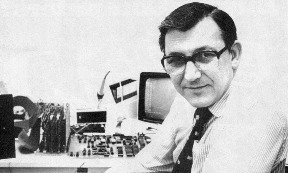 Transam's Mike Hughes, designer of the Tuscan. From Practical Computing, July 1980
