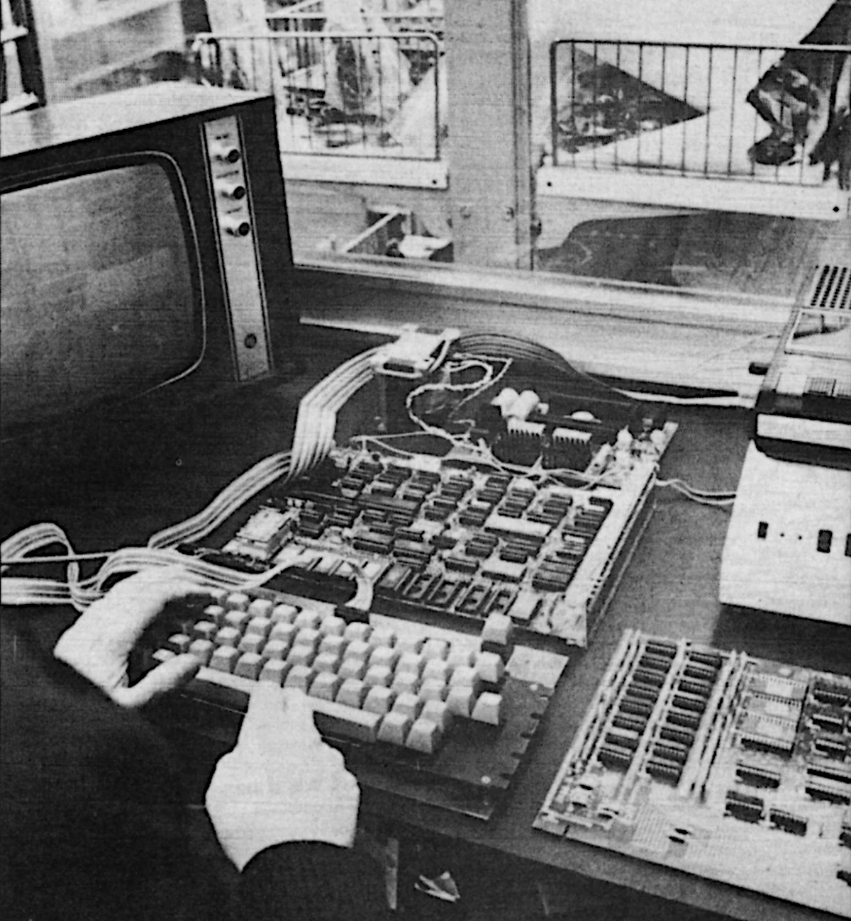 A Nascom board in action, from Practical Computing, October 1981 A Nascom board in action, from Practical Computing, October 1981