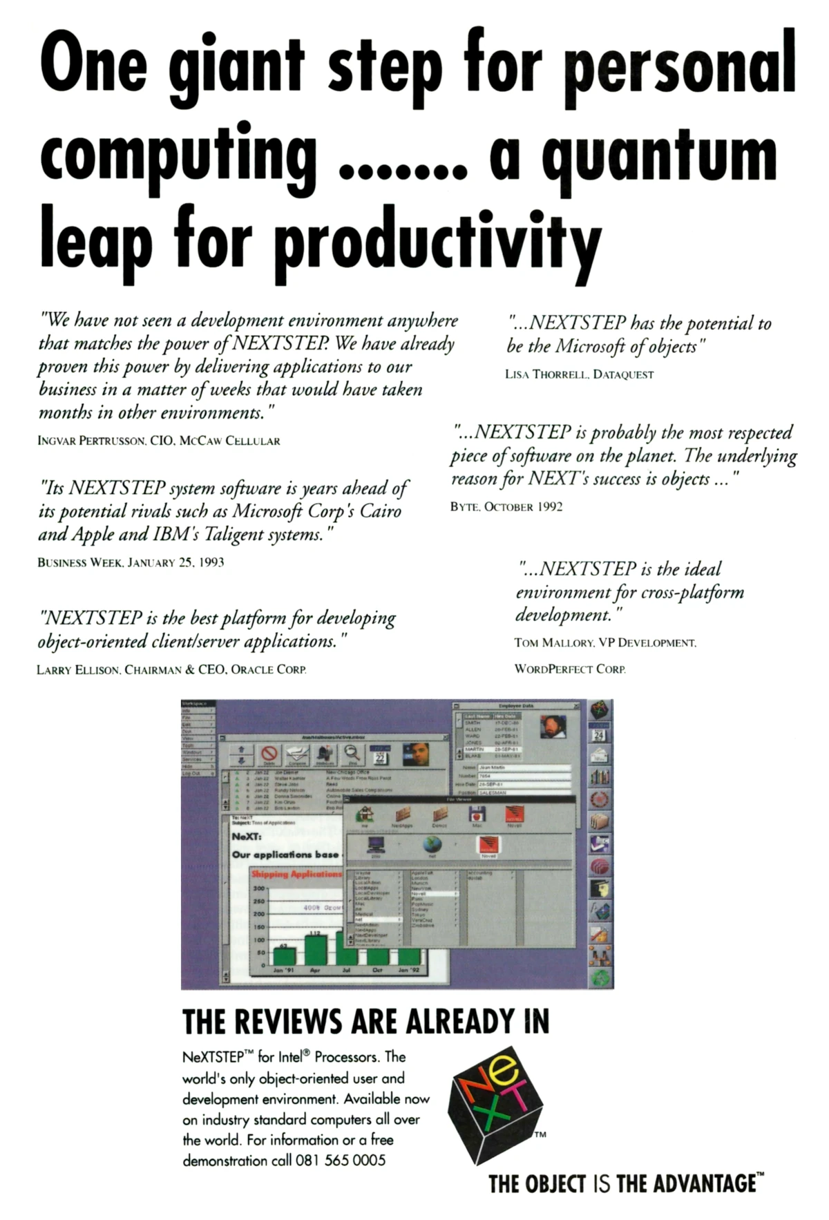 An advert for NeXTStep - 