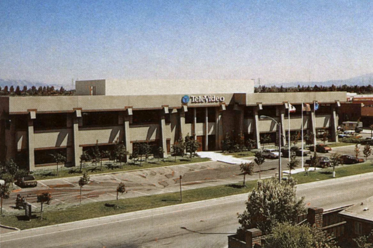 TeleVideo's headquarters in Sunnyvale, California. From a TeleVideo Systems Inc sales brochure, March 1983