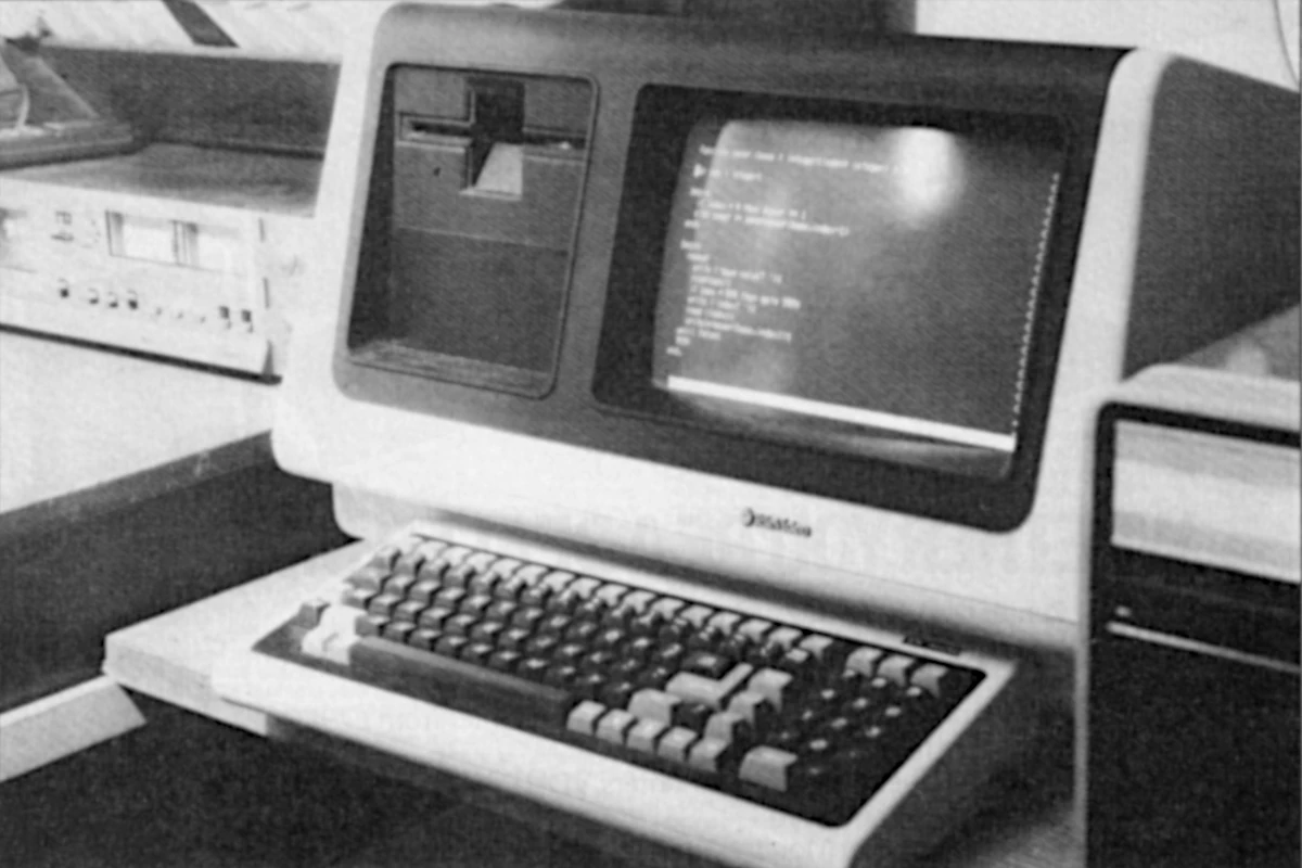The TeleVideo 802H under review for Practical Computing, with what looks like a Pascal program on its screen. From Practical Computing, August 1982