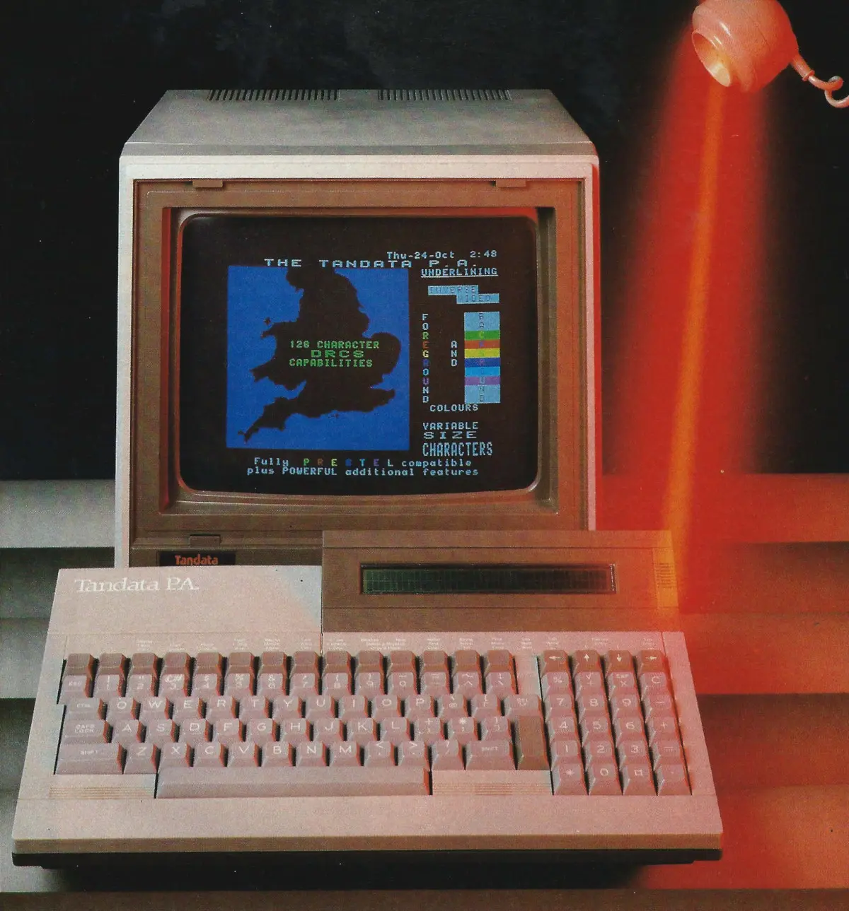 The <span class='hilite'>Tandata PA</span>, from Personal Computer World, January 1986