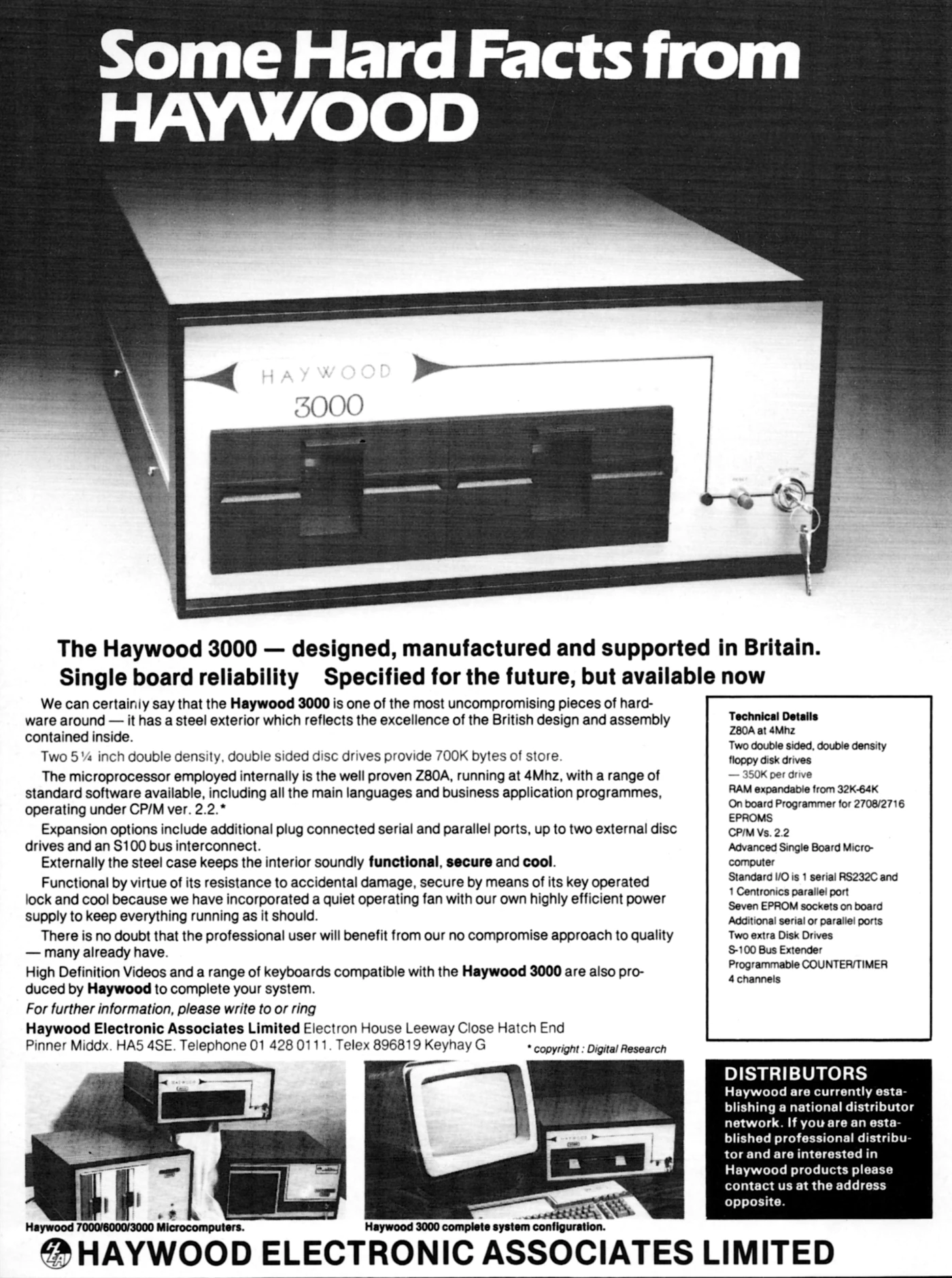 Haywood Advert: Some Hard Facts from Haywood, from Practical Computing, August 1981