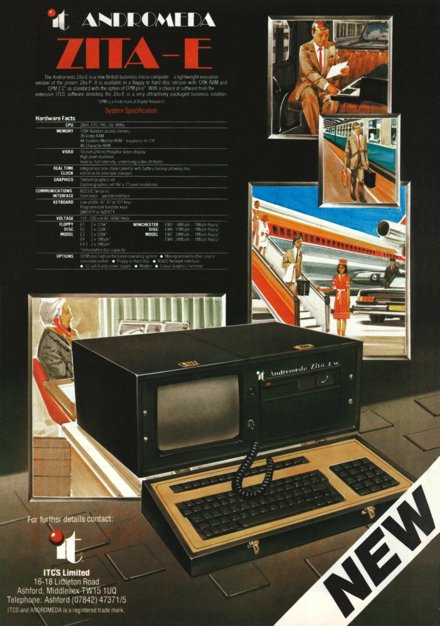 ITCS Advert: New: The IT Andromeda Zeta-E, from Personal Computer World, August 1983