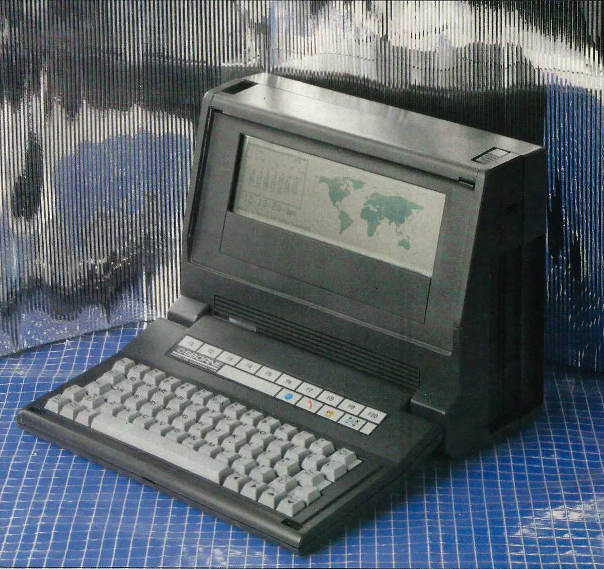 Osborne's Encore portable, released in 1984. From Personal Computer World, August 1984