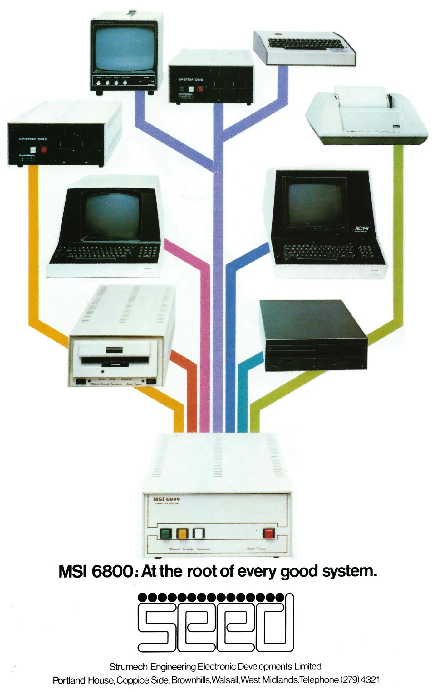 Midwest Scientific Instruments (MSI) Advert: MSI 6800 - At the root of every good system, from Personal Computer World, June 1979