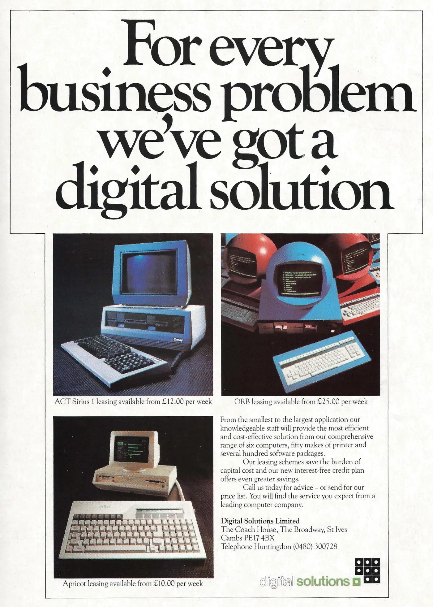 Orb Micro Advert: The ORB Microcomputer from ABS Computers, from Personal Computer World, March 1984