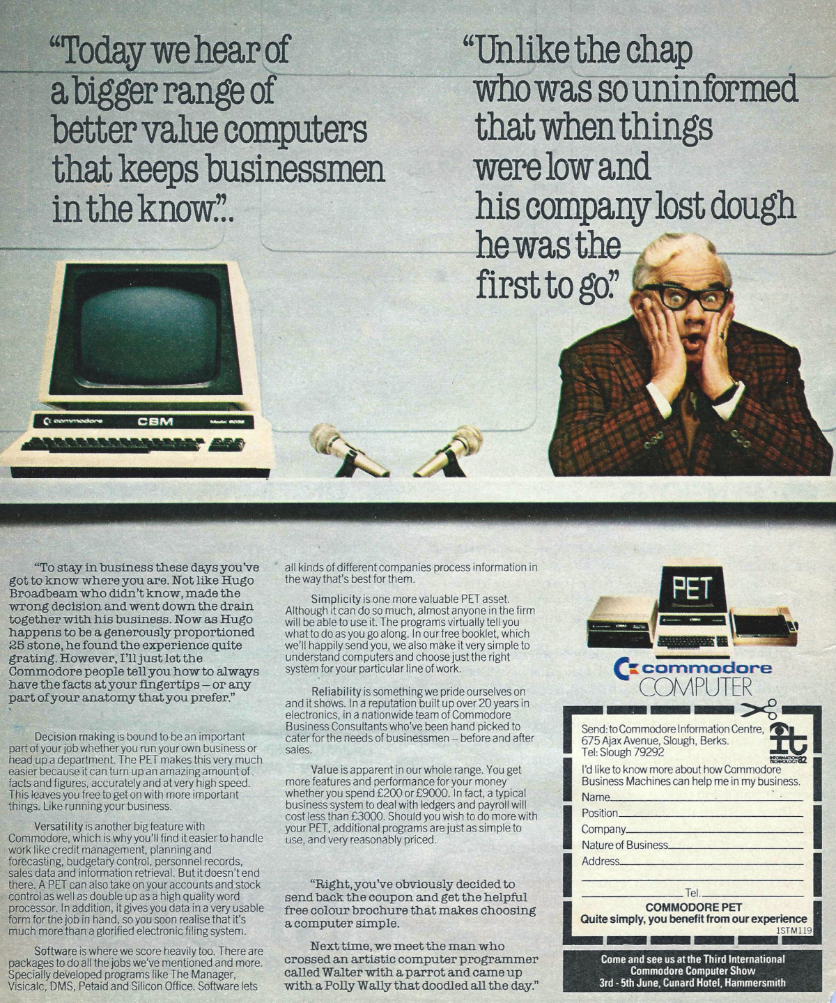 A Ronnie Barker newspaper advert from May 1982