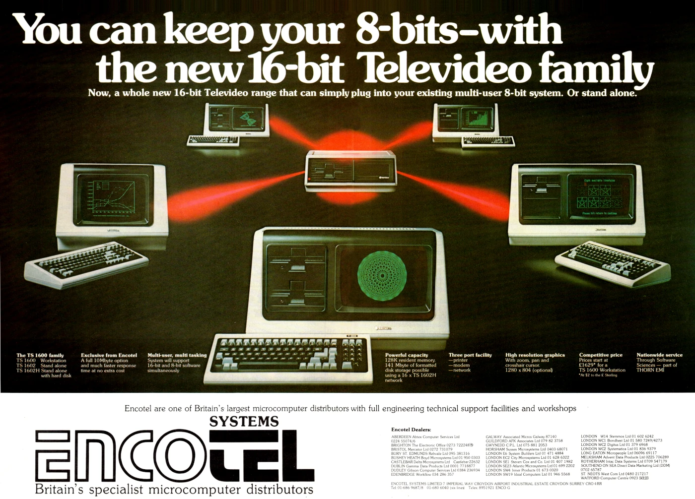 TeleVideo Advert: You can keep your 8-bits - with the new 16-bit TeleVideo family, from Practical Computing, October 1982
