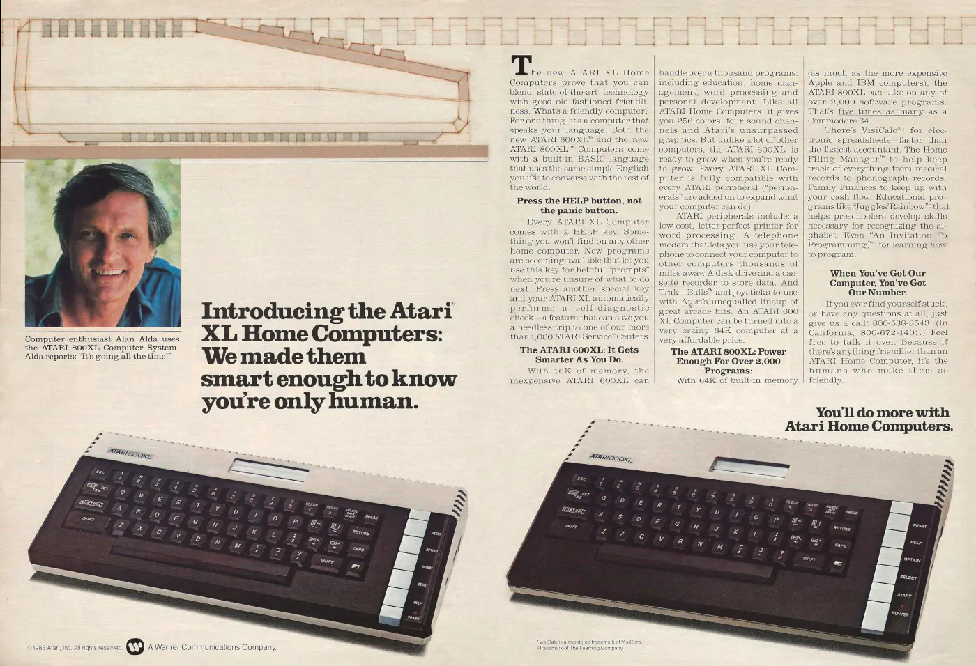 Atari Advert: <b>Introducing the Atari XL Home Computers</b>, from US Magazine, February 1984