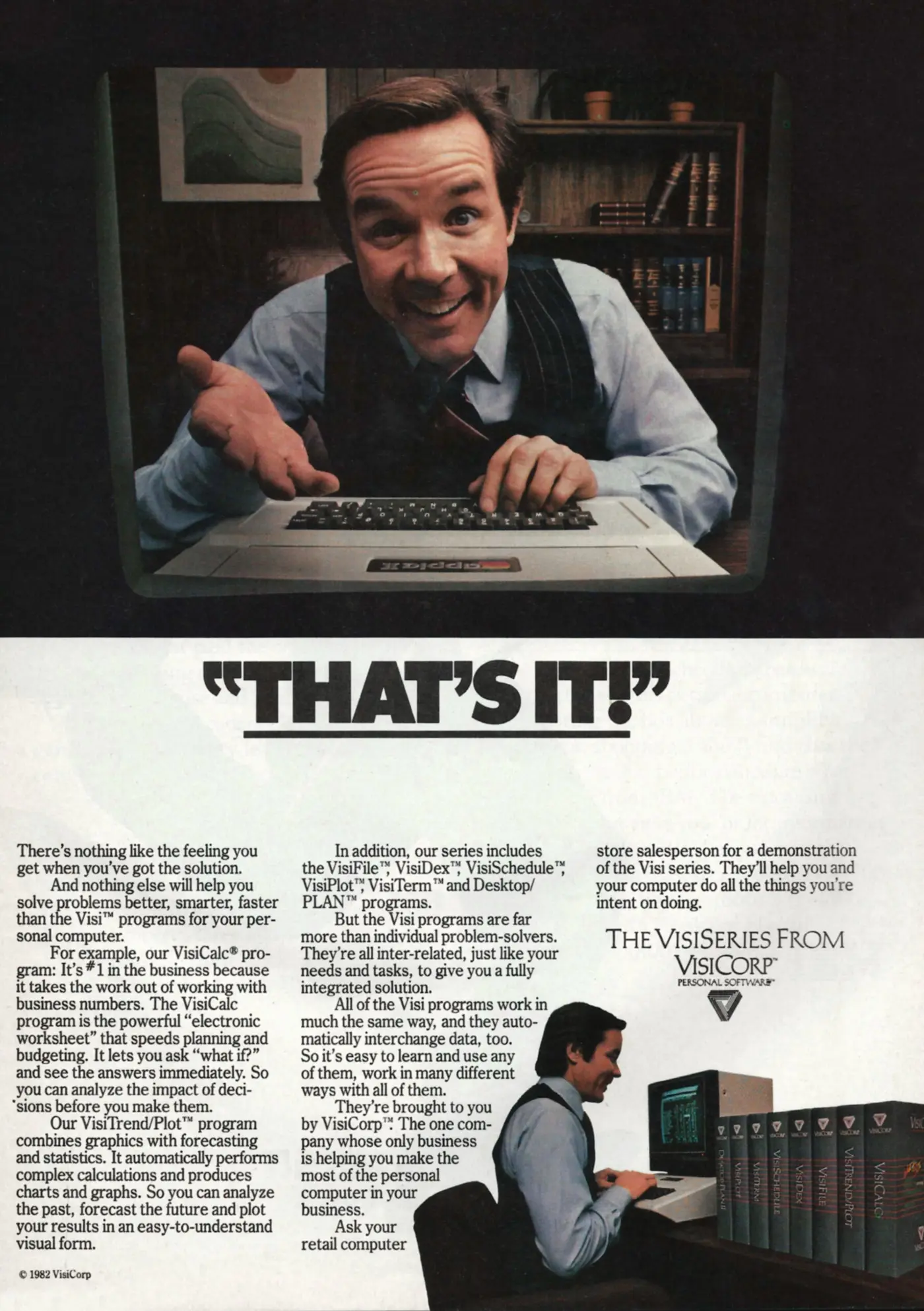 VisiCorp Advert: That's it! The VisiSeries from VisiCorp, from Personal Computing, May 1982