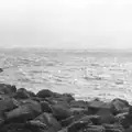 Fishing off the groynes at Barton, Life in Ford Cottage and Barton on Sea, Hampshire - 2nd April 1985