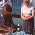 Nosher hands out cake, Nosher's 18th pre-Birthday and College Miscellany, Sway and Brockenhurst - 22nd May 1985