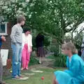 People mill around playing croquet, Nosher's 18th Birthday, Barton on Sea, Hampshire - 26th May 1985