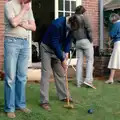 Andy Campbell plays croquet, Nosher's 18th Birthday, Barton on Sea, Hampshire - 26th May 1985