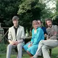 Sean, Clare, Andy and Martin, Nosher's 18th Birthday, Barton on Sea, Hampshire - 26th May 1985