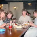 Mother, Sis, Neil and Caroline in the East Close Hotel, Brockenhurst College Exams and Miscellany, Barton on Sea, Hampshire - 10th June 1985