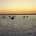 Sunset on the Solent, from the Lymington-Yarmouth Ferry, Brockenhurst College Exams and Miscellany, Barton on Sea, Hampshire - 10th June 1985