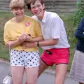 Anna and Phil in the crowds, The Lymington Carnival, Hampshire - 17th June 1985