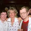 Gill and a couple of regulars, Uni: Gill Leaves the James Street Vaults, Plymouth - 30th May 1986