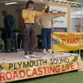 A '261 Plymouth Sound' DJ talks to the crowd, Uni: The Navy-Curtiss NC-4 Trans-Atlantic Flight, Plymouth Sound - 31st May 1986