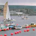 Pink buoys around the Yacht Marina, Uni: The Navy-Curtiss NC-4 Trans-Atlantic Flight, Plymouth Sound - 31st May 1986