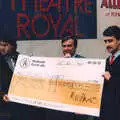 Paul Henry accepts a cheque from Mark and Roy, Uni: The Pirate RAG Hit Squad, Plymouth Polytechnic, Devon - 8th February 1987