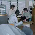 Karen Wilkins and others in the SU offices, Uni: The Pirate RAG Hit Squad, Plymouth Polytechnic, Devon - 8th February 1987