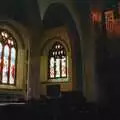 Stained glass and the organ of St. Mary's, Uni: Totnes and Dartmoor Pasties, Devon - 2nd March 1989